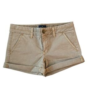 American Eagle Outfitters Women's Midi Stretch Chino Shorts Tan Size 2